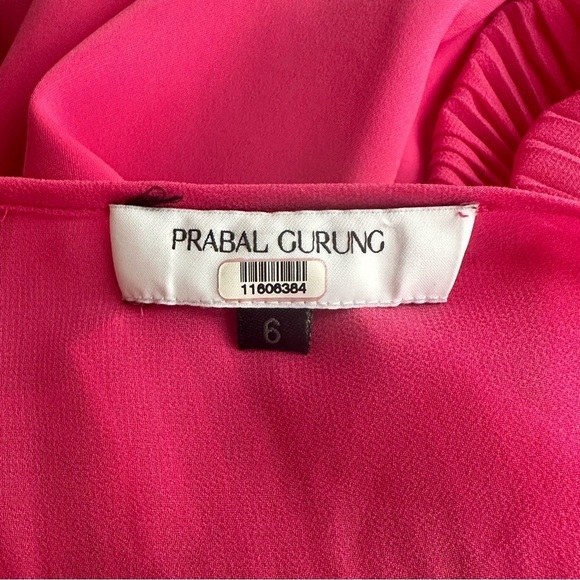 Prabal Gurung Collective Pleated Tiered Sleeve Pink Blouse Size 6 - Picture 3 of 8